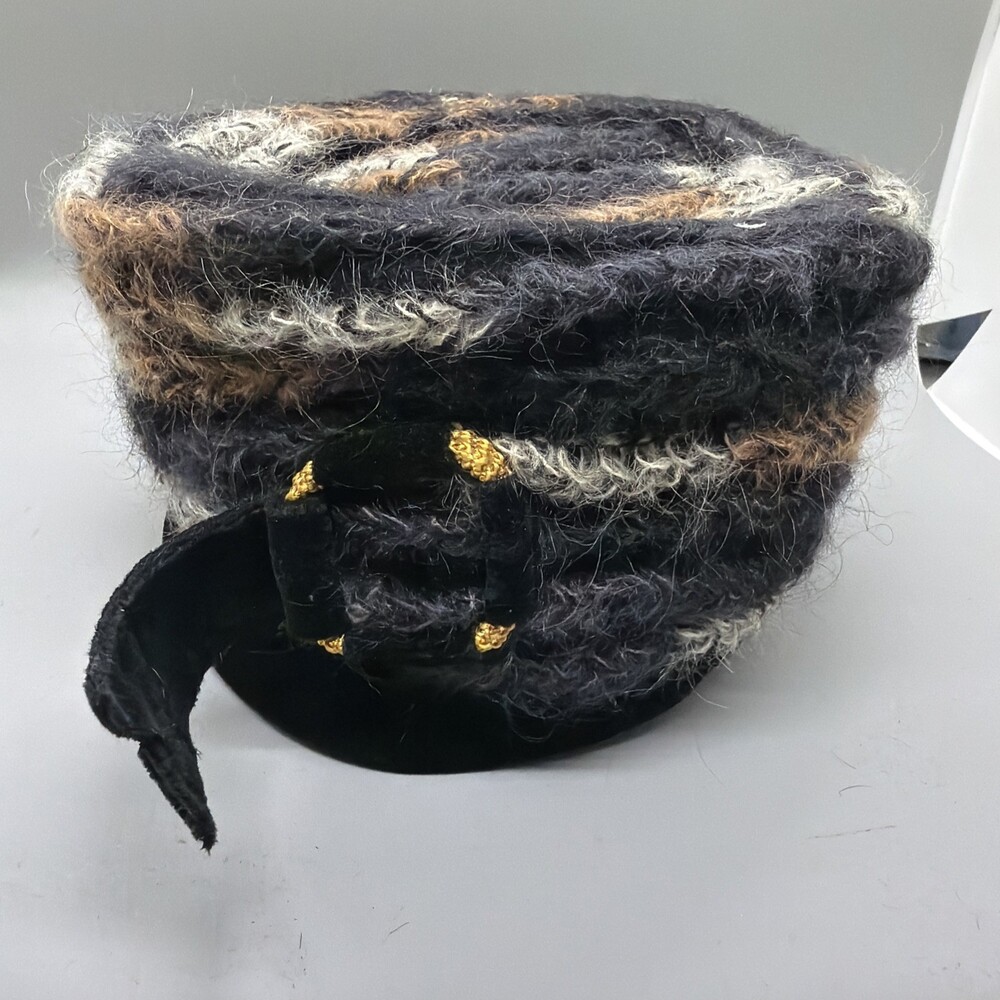 Vintage 1960s Mohair Wool Pillbox Hat Union Made U FU LN Lot 20581 Small S